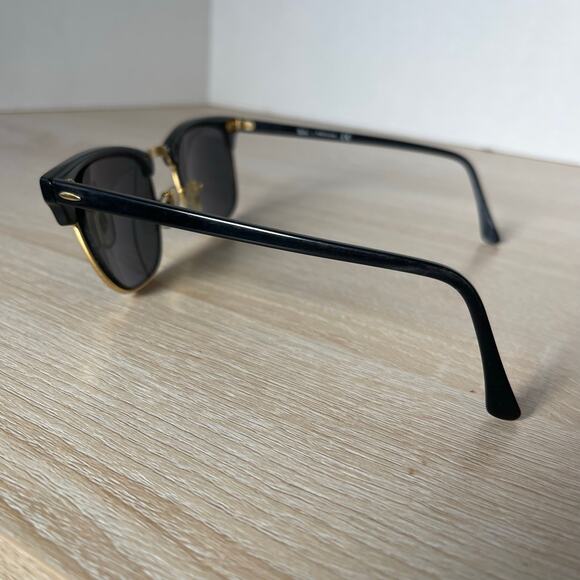Ray-Ban RB3016 Clubmaster W0365 Sunglasses FRAMES ONLY Polished Black 51-21-145 - Picture 5 of 8